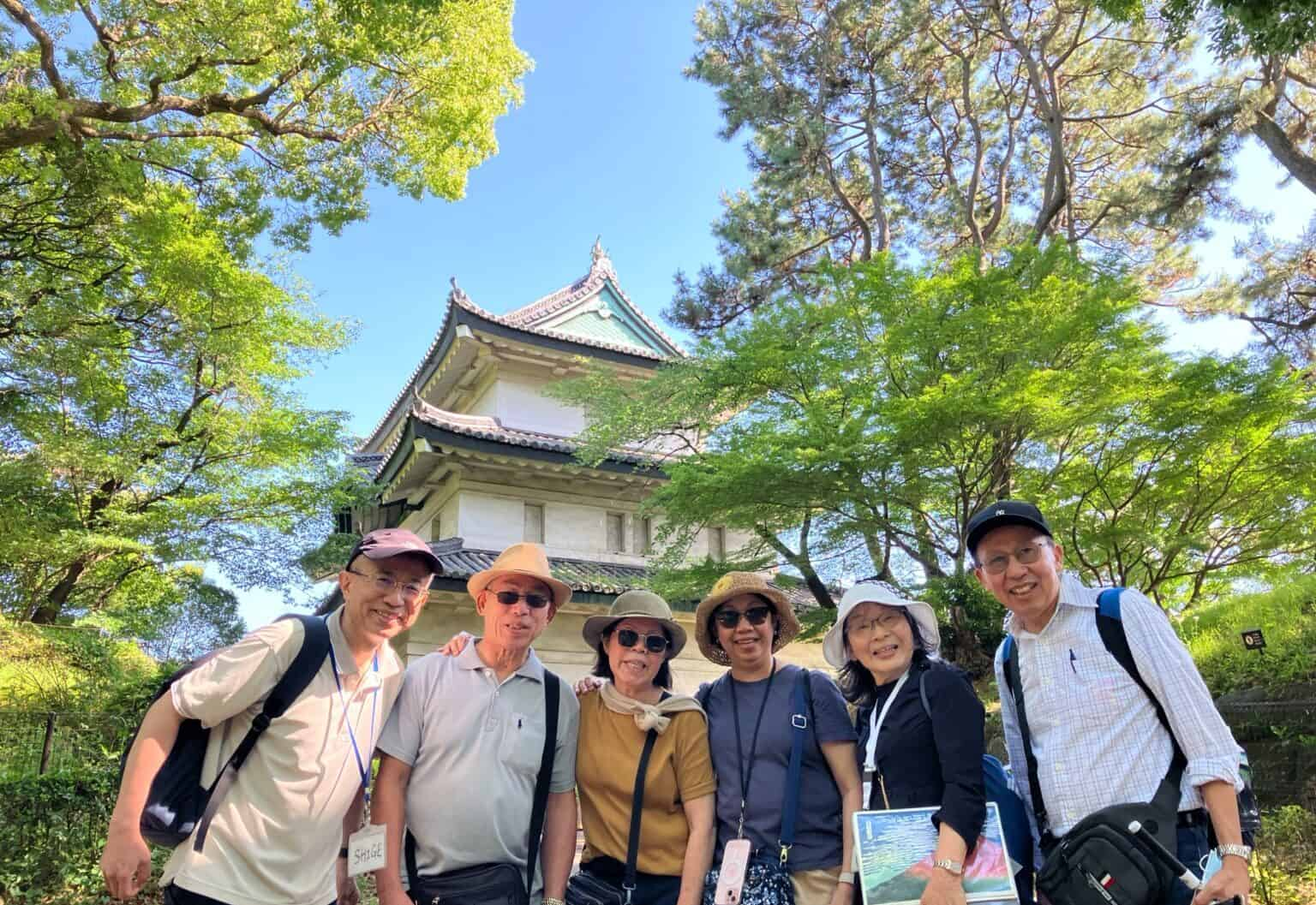 Castle tower during a small group tour at the Imperial Palace in Tokyo.